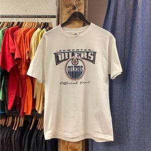 Vintage Edmonton Oilers White Graphic T-Shirt